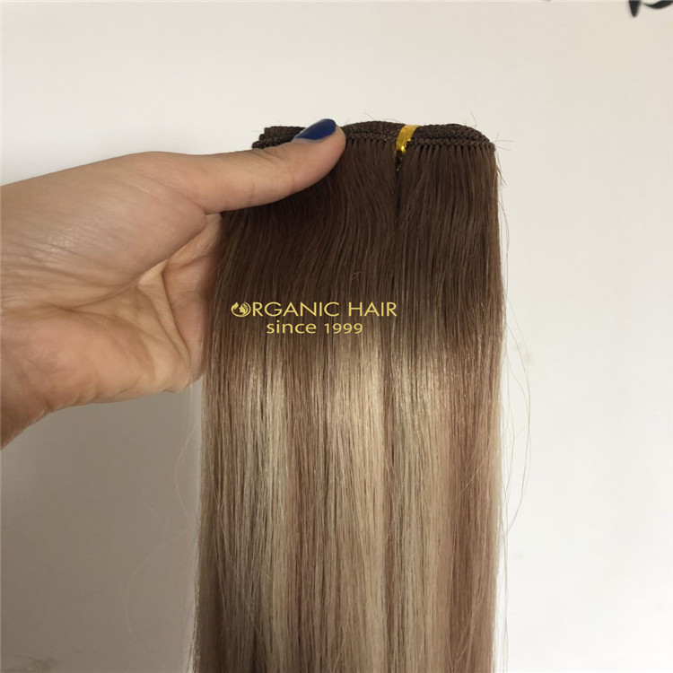 Customized best hand tied wefts from our USA client A189